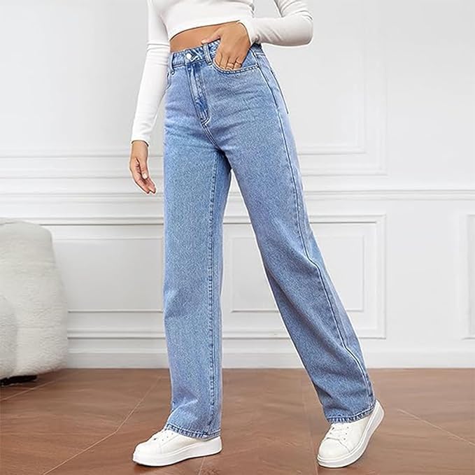 Bella | Women's High Waist Wide Leg Jeans