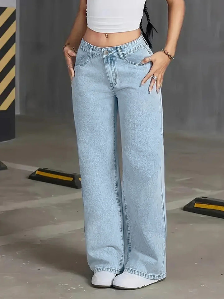 Daisy | Women’s Light Wash Wide Leg Jean