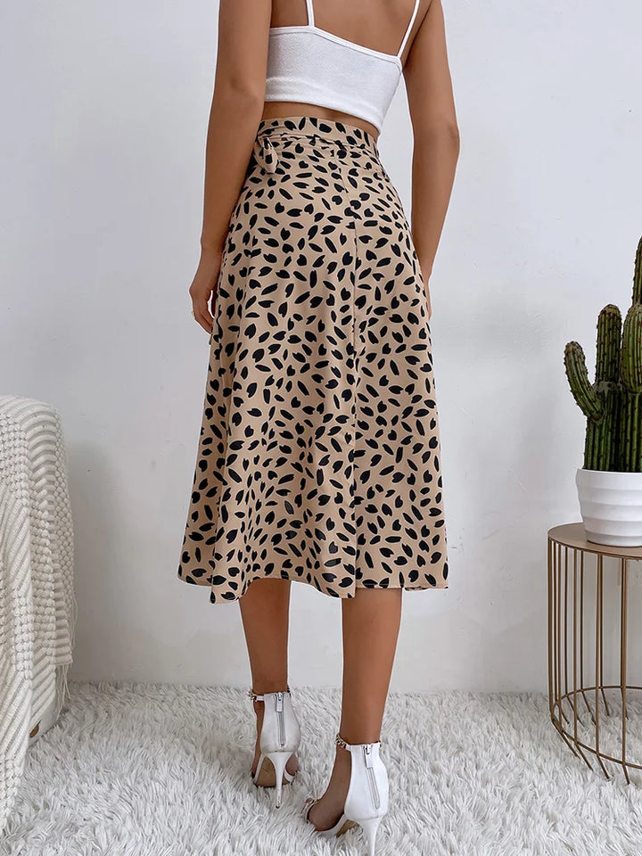 Maya | Women's Printed Wrap Tie Casual Skirt
