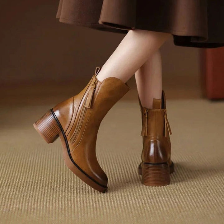 Women's Block-Heel Side-Zip Orthopedic Ankle Boots
