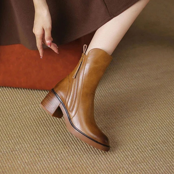 Women's Block-Heel Side-Zip Orthopedic Ankle Boots