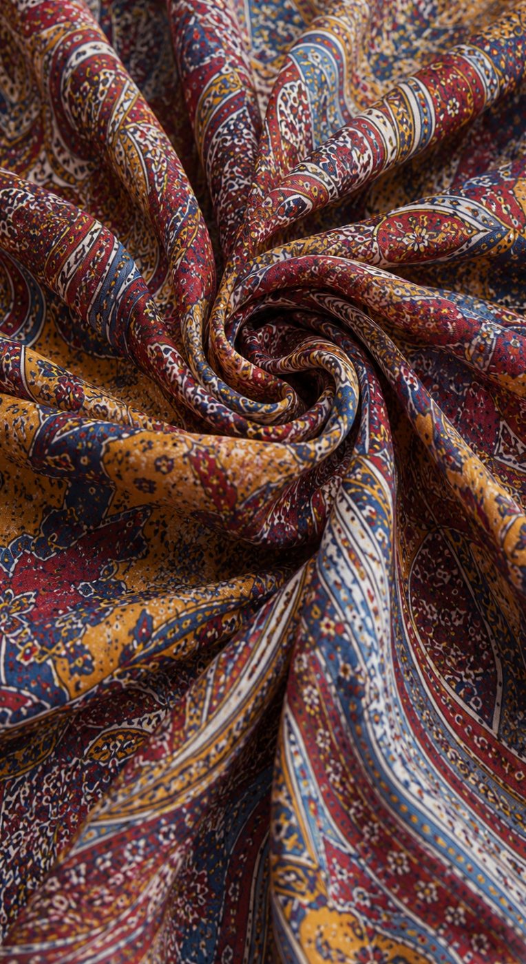Women's Boho Paisley-Print Deep V-Neck Flowy Maxi Dress
