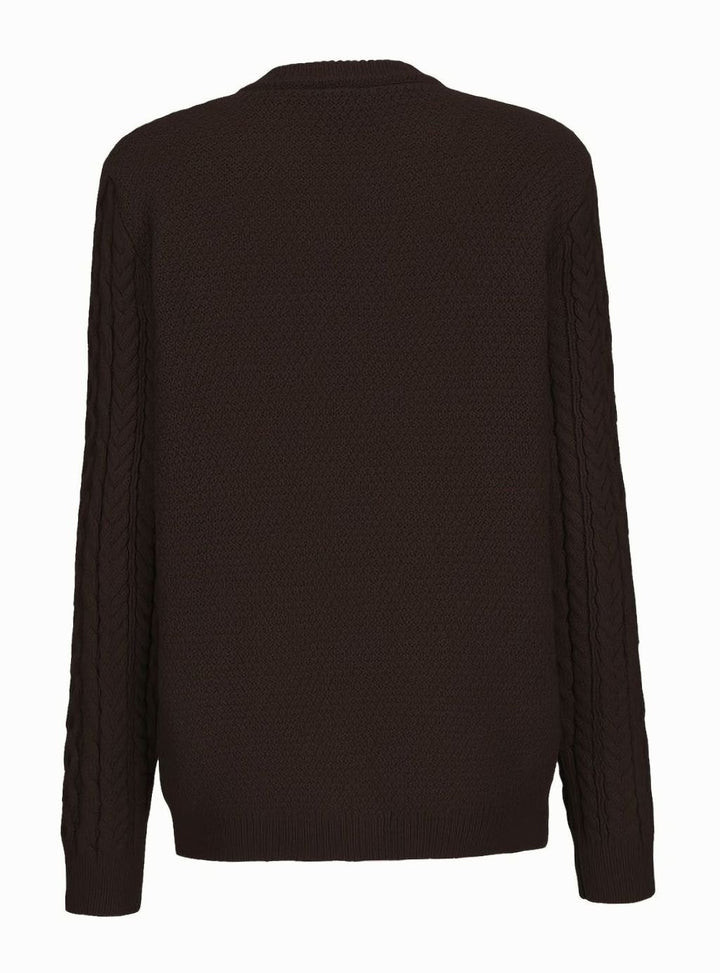 Women's Cable-Knit Button-Front Relaxed Cardigan Sweater