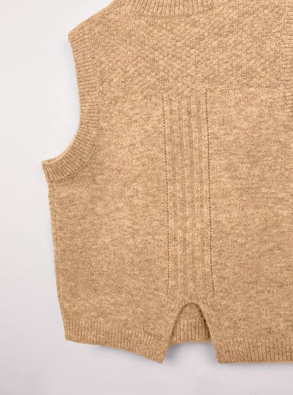 Women's Cable-Knit Sleeveless Pullover Sweater Vest