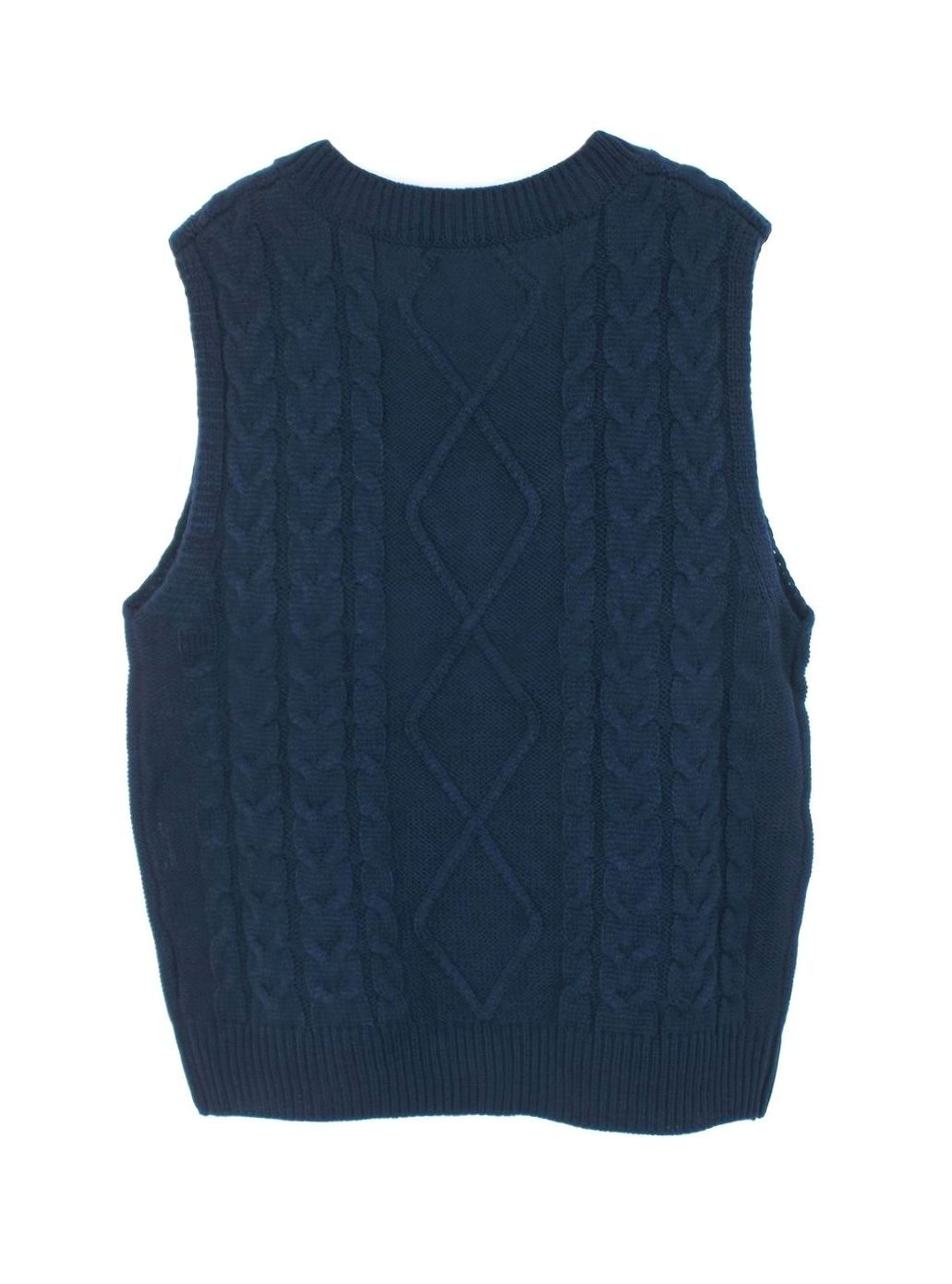 Women's Cable-Knit V-Neck Relaxed-Fit Sweater Vest
