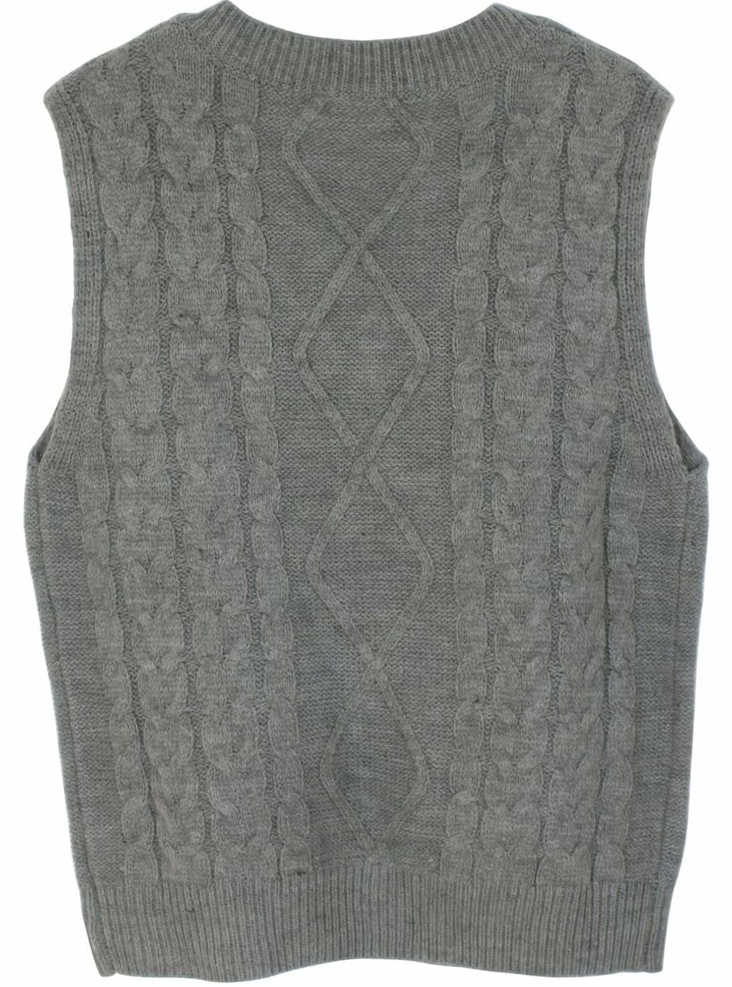 Women's Cable-Knit V-Neck Relaxed-Fit Sweater Vest