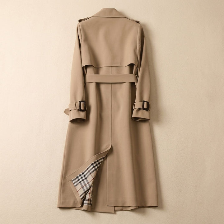 Women's Classic Double-Breasted Belted Trench Coat