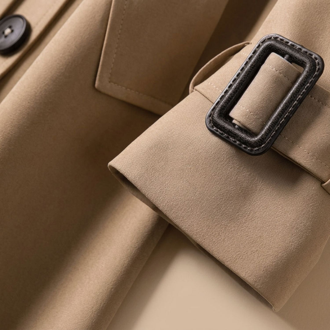 Women's Classic Double-Breasted Belted Trench Coat