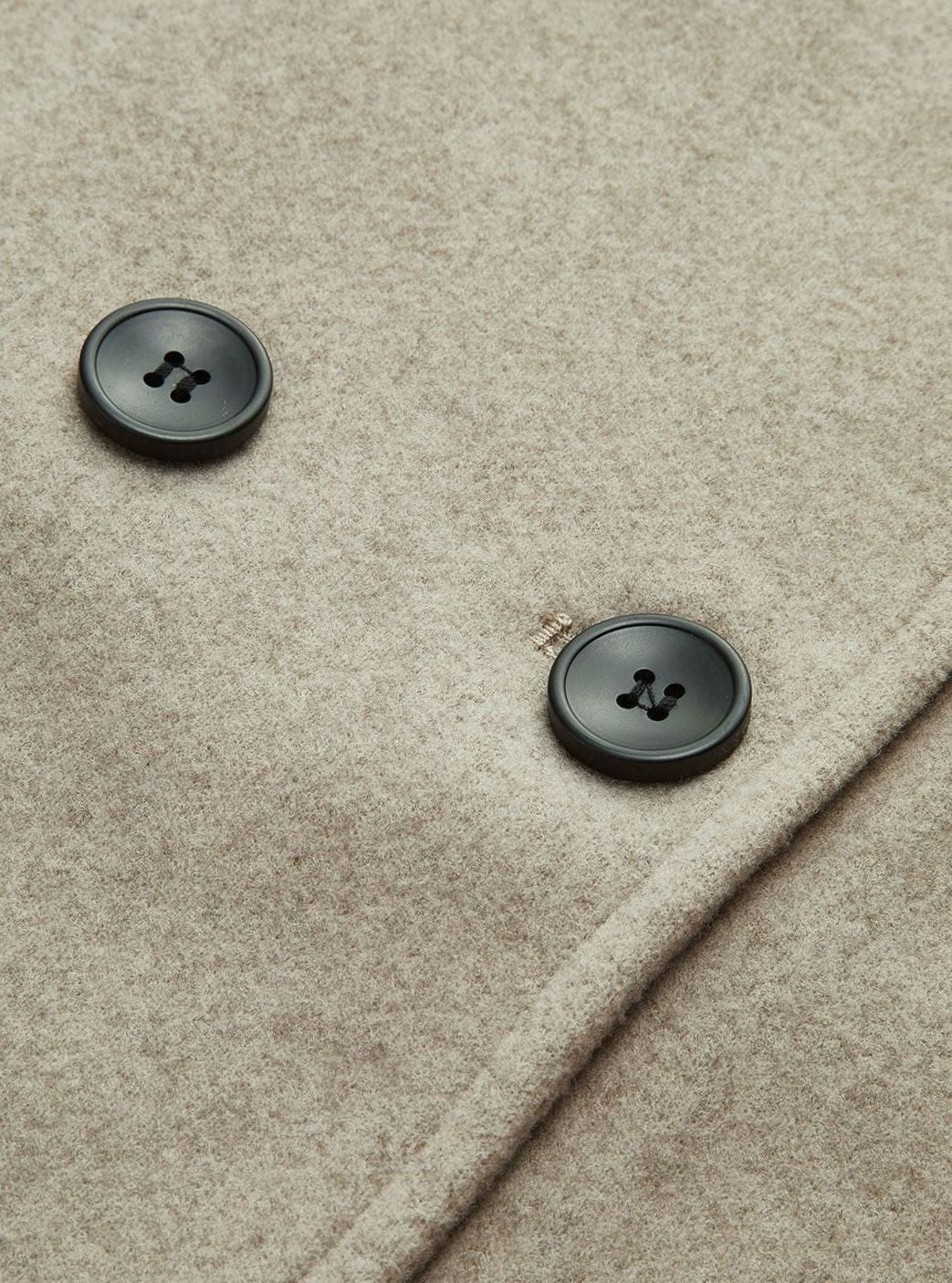 Women's Double-Breasted Stand-Collar Relaxed-Fit Pea Coat