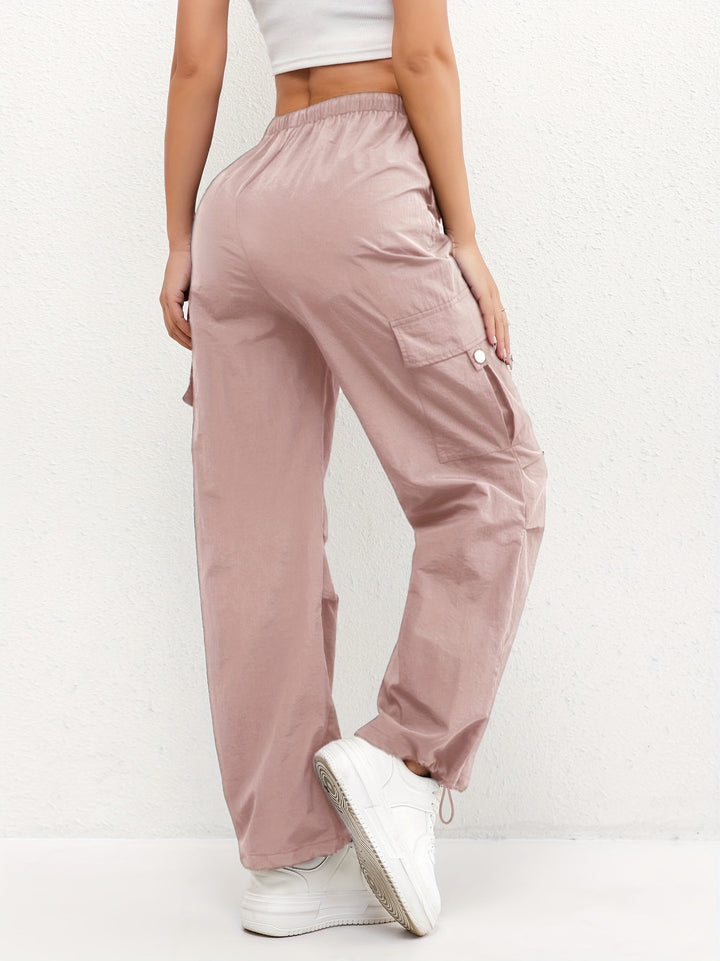 Katherine | Women's Cargo Pocket Drawstring Casual Pants