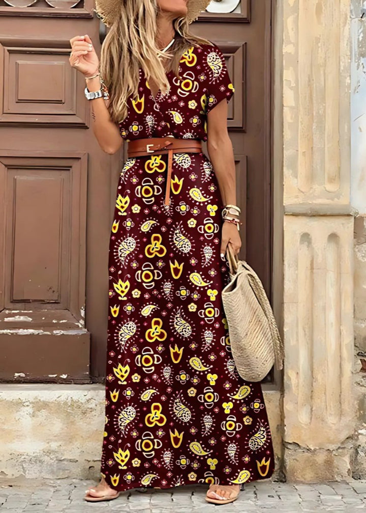 Women's Dress Flowy Boho Relaxed-Fit Lightweight Maxi
