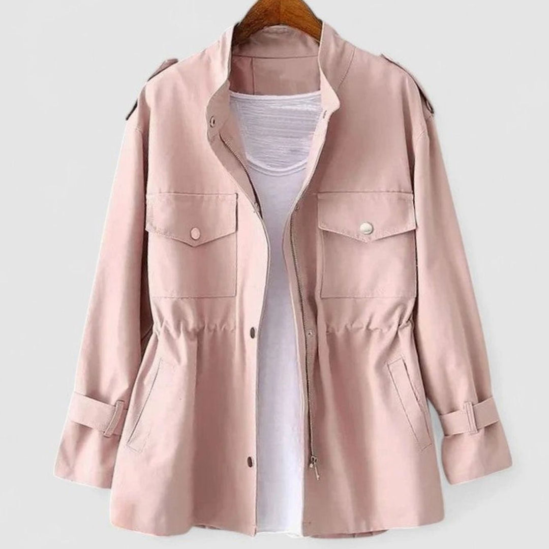 Women's Elegant Drawstring-Waist Utility Jacket