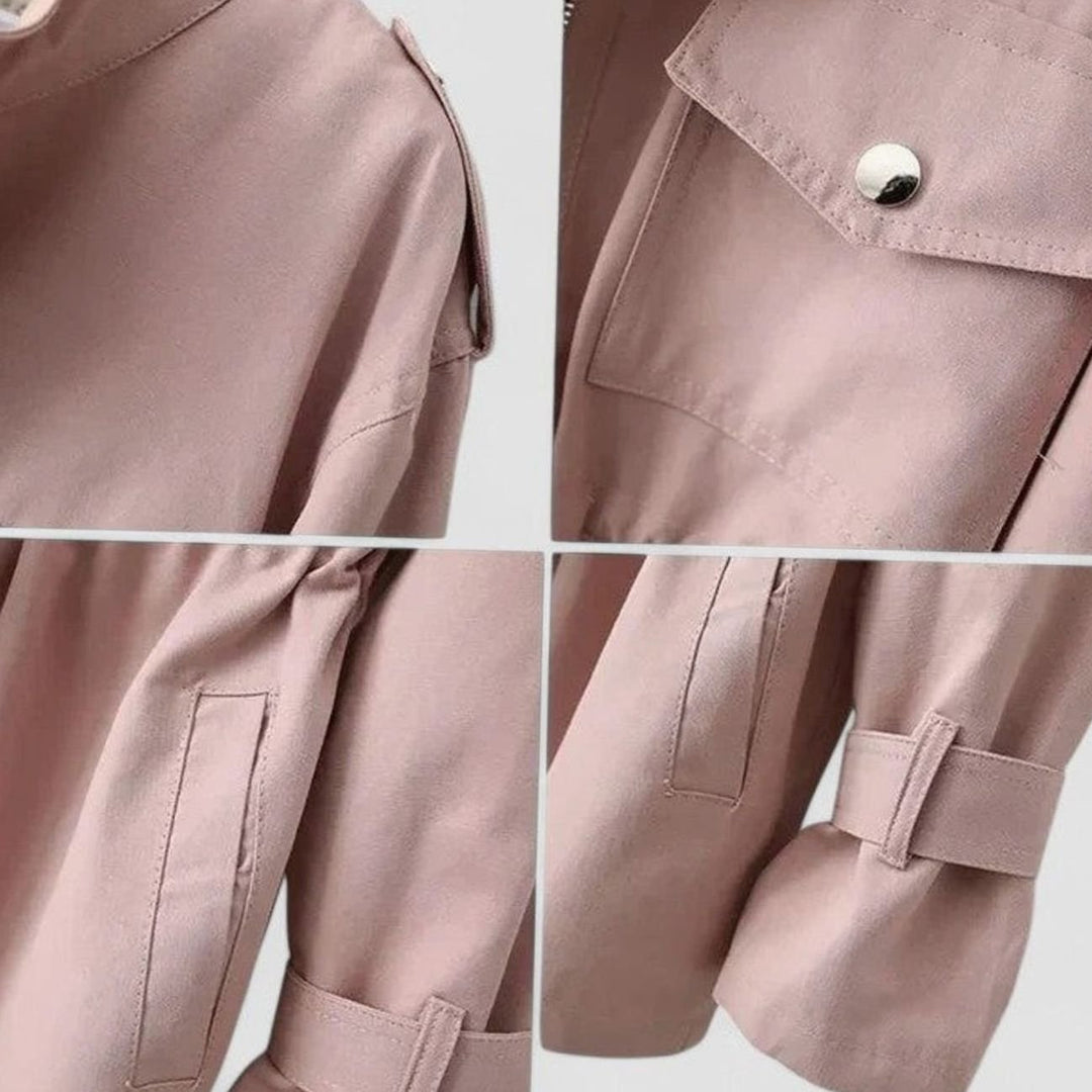 Women's Elegant Drawstring-Waist Utility Jacket