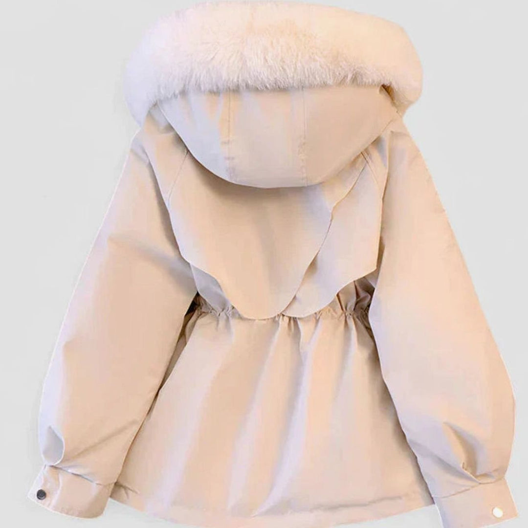 Women's Elegant Insulated Hooded Drawstring Winter Jacket