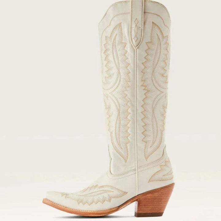Women's Embroidered Pointed-Toe Cuban Heel Tall Cowboy Boots