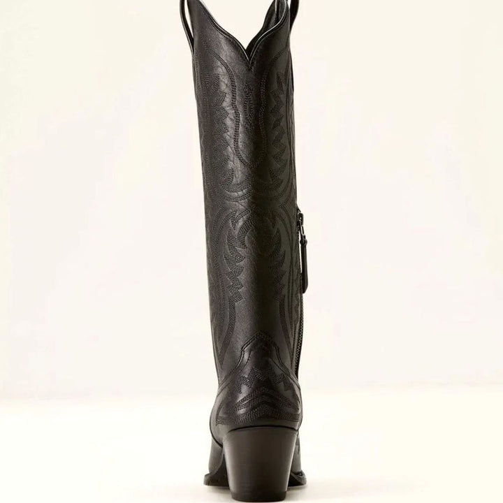 Women's Embroidered Pointed-Toe Cuban Heel Tall Cowboy Boots