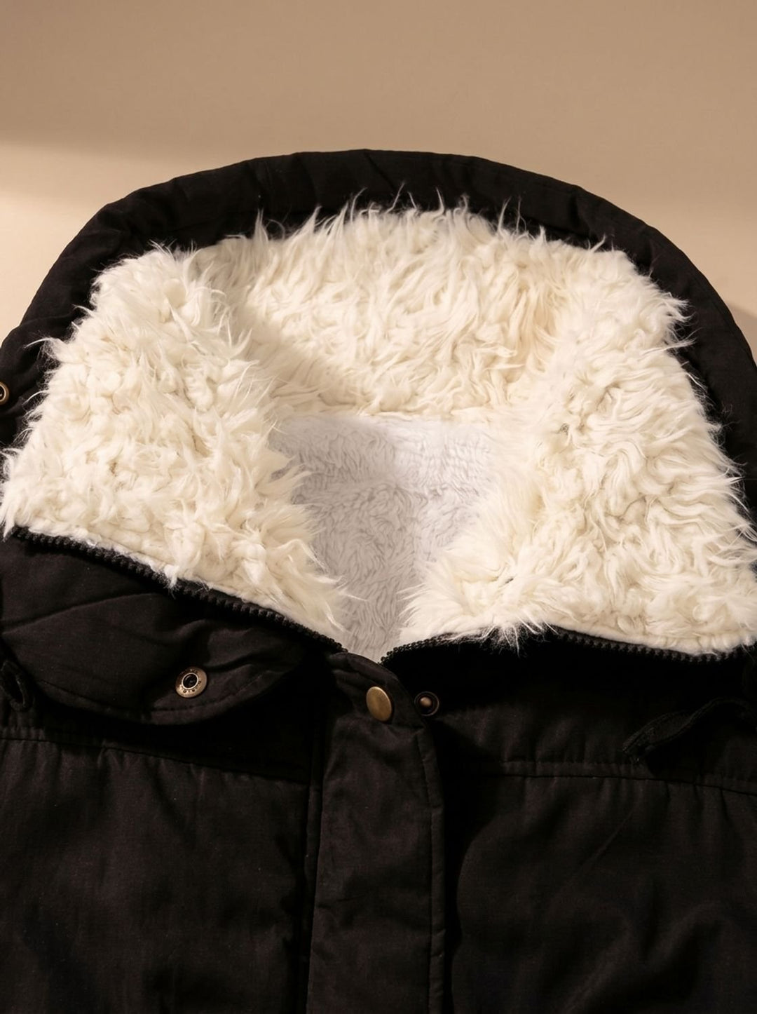 Women's Faux-Fur Collar Drawstring-Waist Insulated Parka Coat