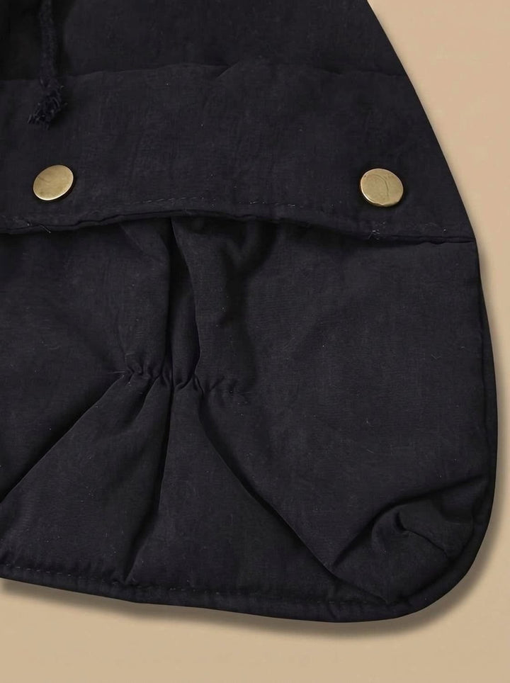 Women's Faux-Fur Collar Drawstring-Waist Insulated Parka Coat