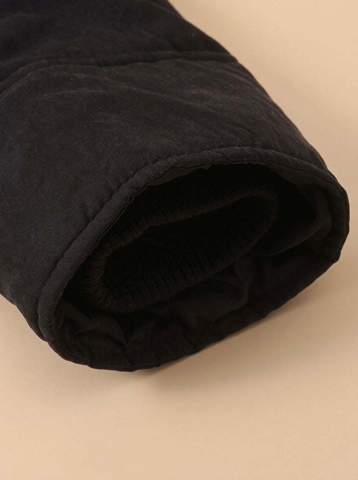 Women's Faux-Fur Collar Drawstring-Waist Insulated Parka Coat