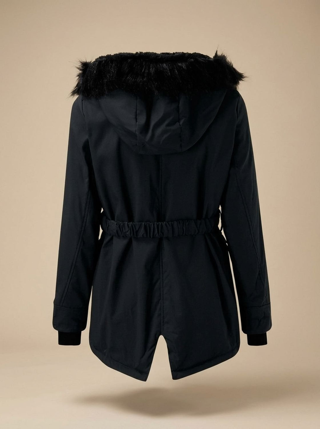 Women's Faux Fur Hooded Fleece-Lined Winter Parka Coat