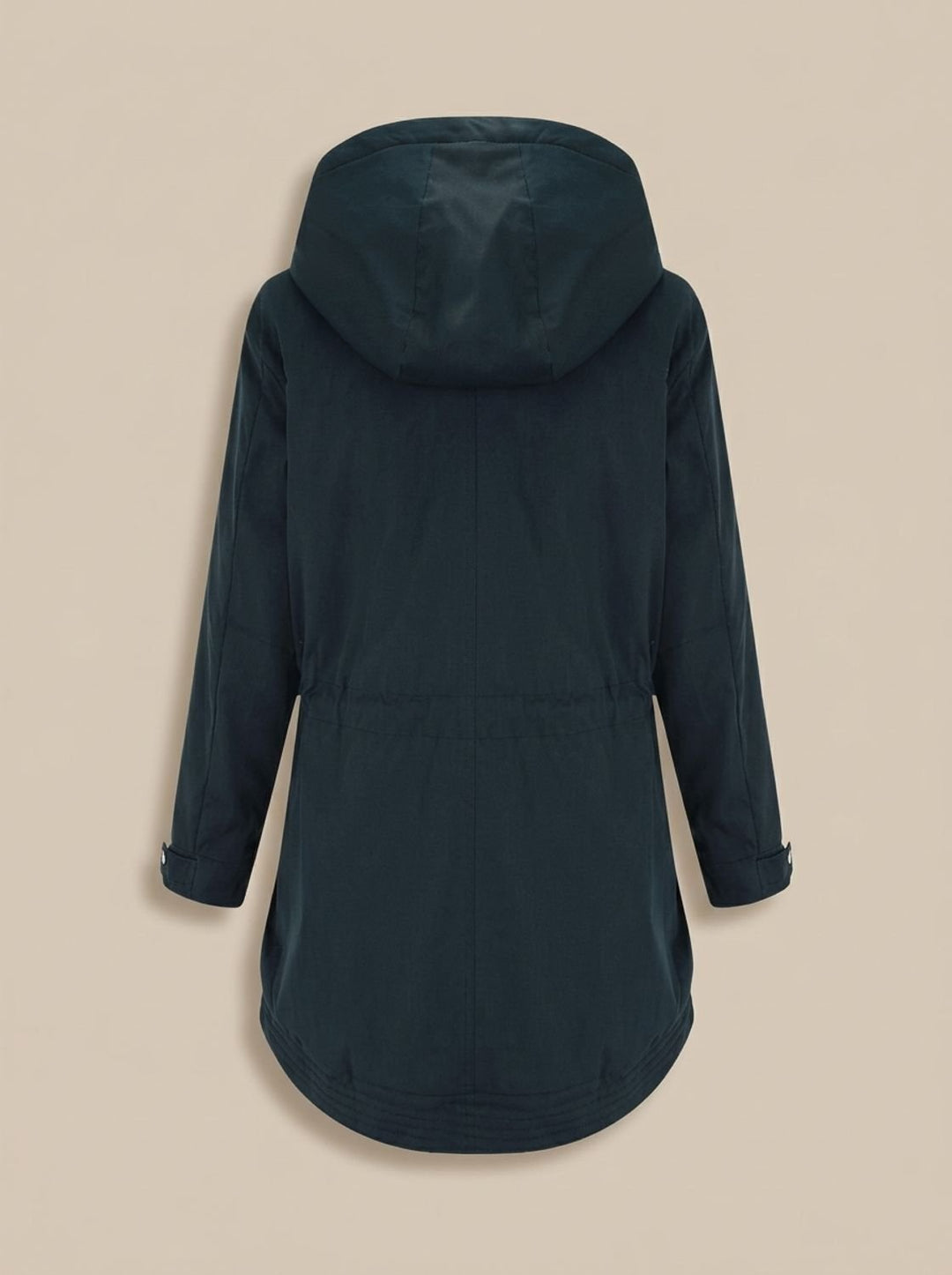 Women's Fleece-Lined Hooded Parka Winter Coat Adjustable Waist