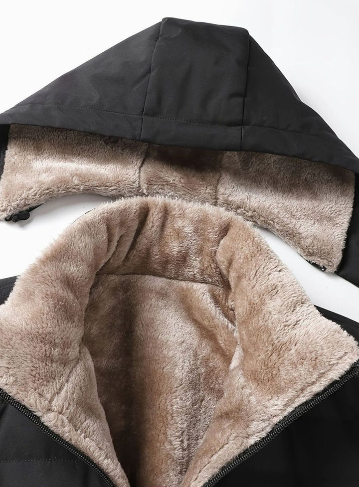 Women's Fleece-Lined Hooded Quilted Jacket