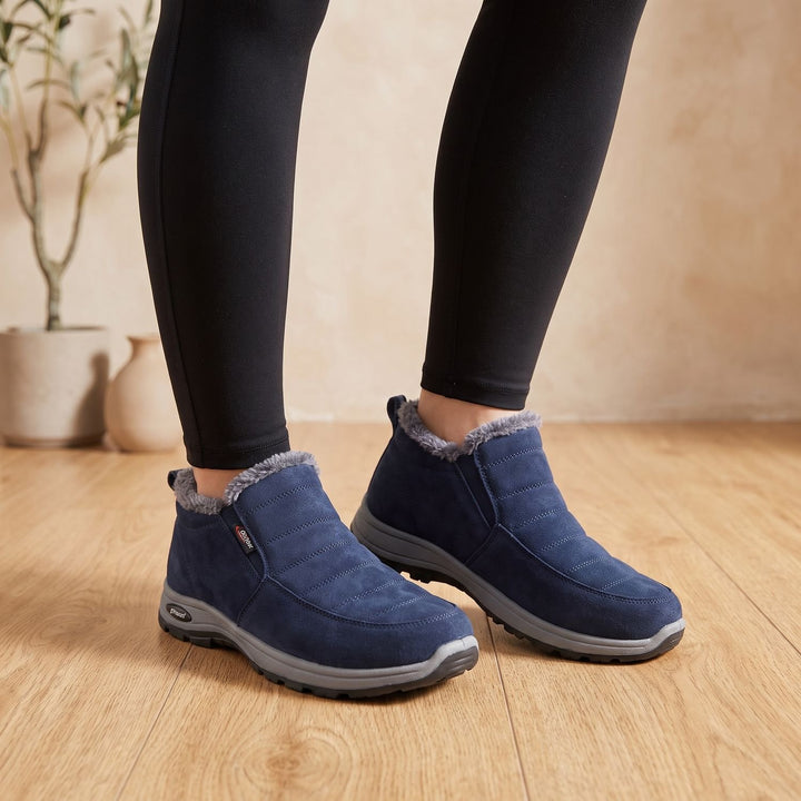 Women's Fleece-Lined Slip-On Ankle Boots