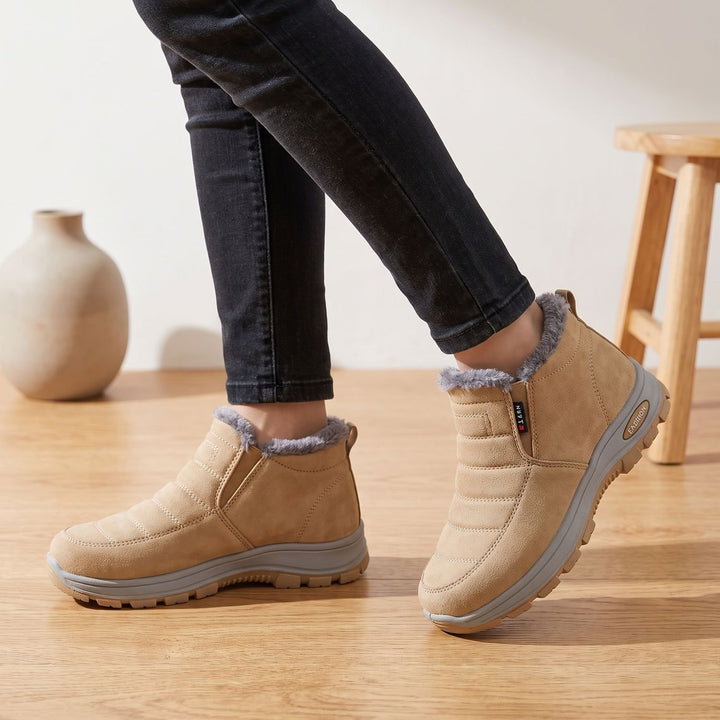 Women's Fleece-Lined Slip-On Ankle Boots