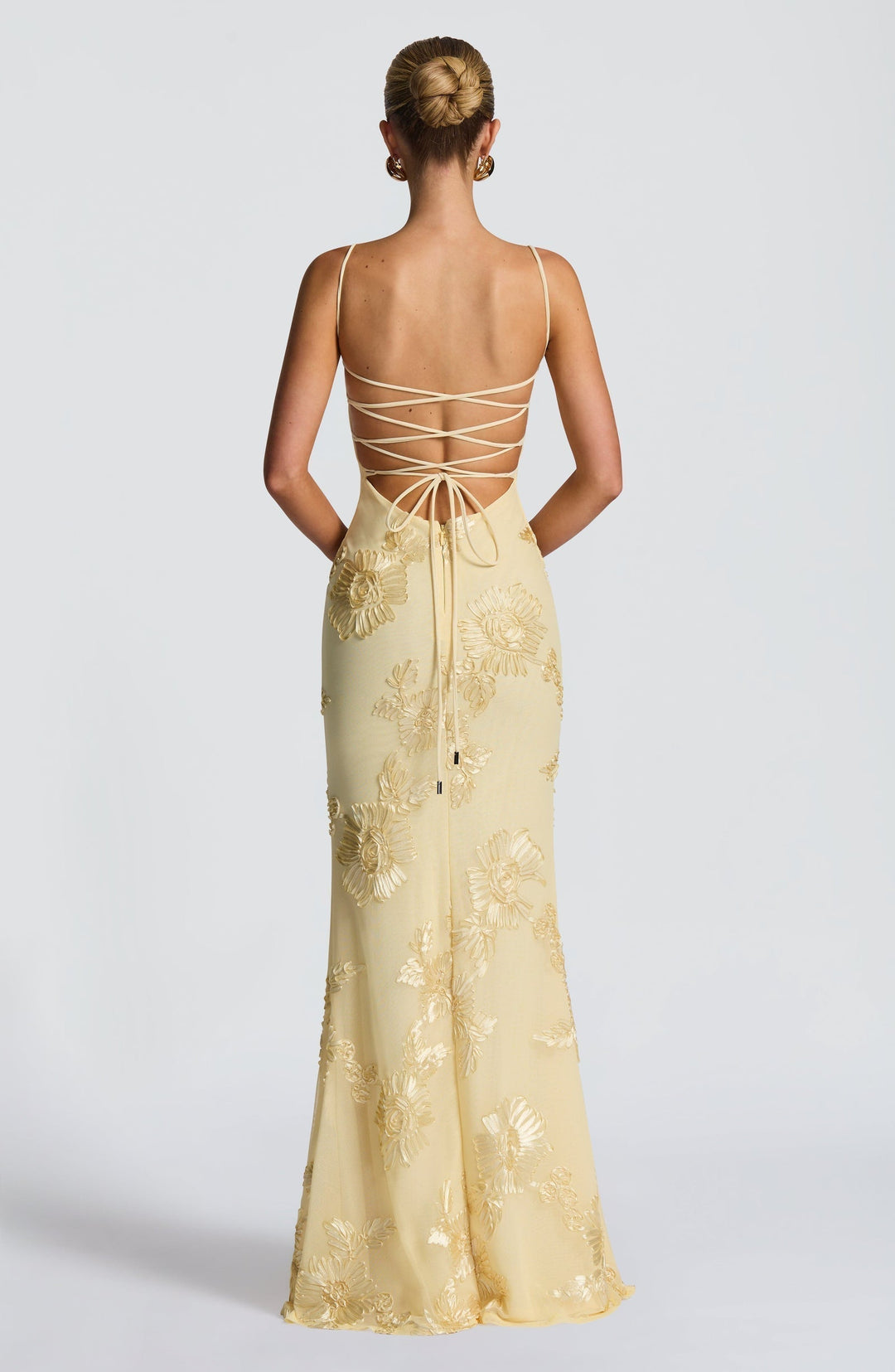 Emma | Women's Floral Embroidered Maxi Wedding Guest Dress