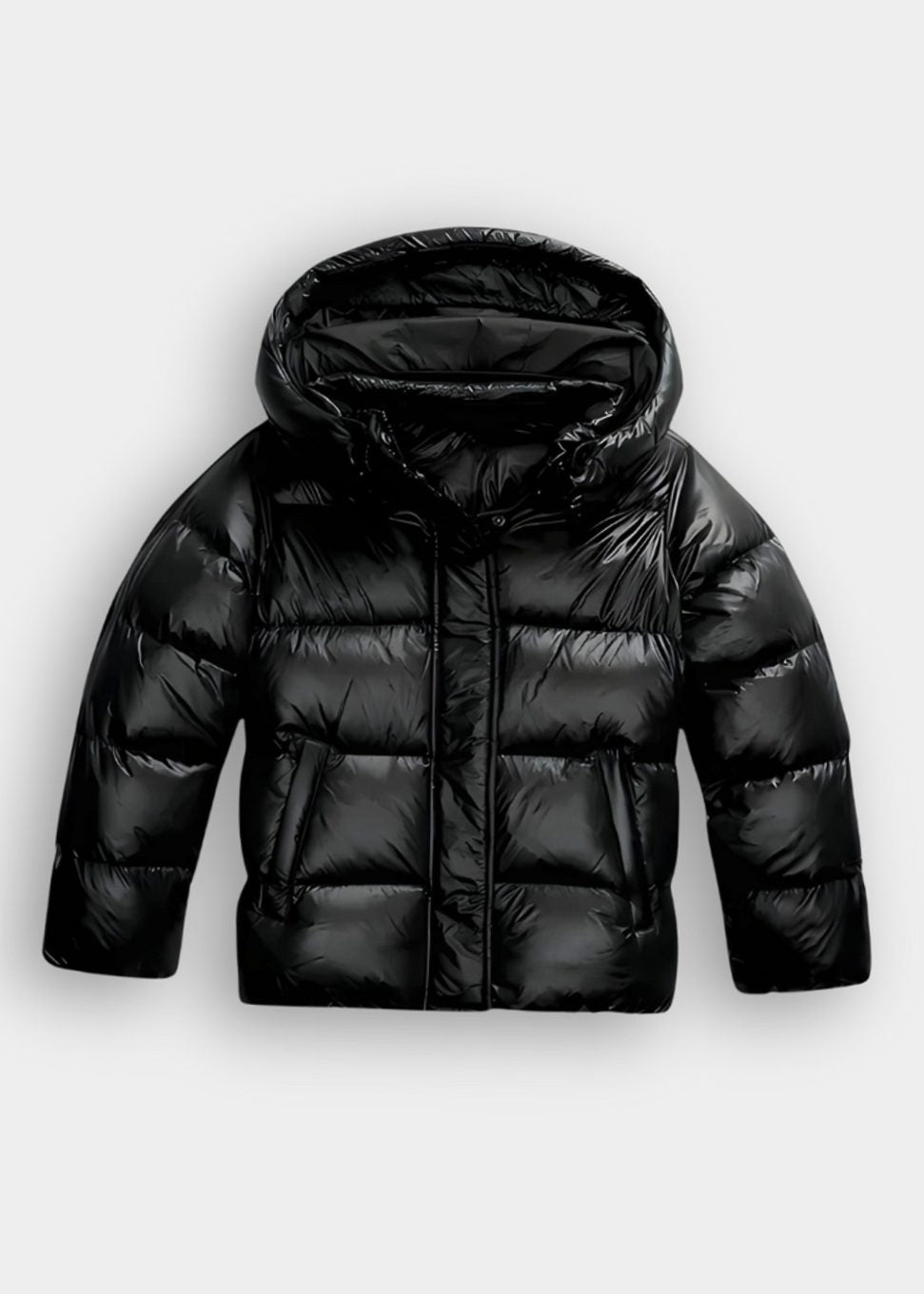 Women's Glossy Hooded Loose-Fit Quilted Jacket