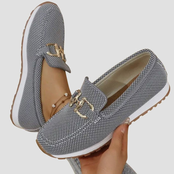 Women's Gold-Buckle Slip-On Sneaker Loafer