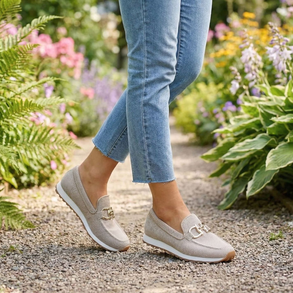 Women's Gold-Buckle Slip-On Sneaker Loafer