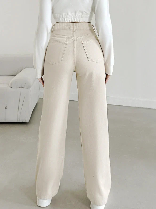 Claire | Women's High Waist Straight Leg Pants