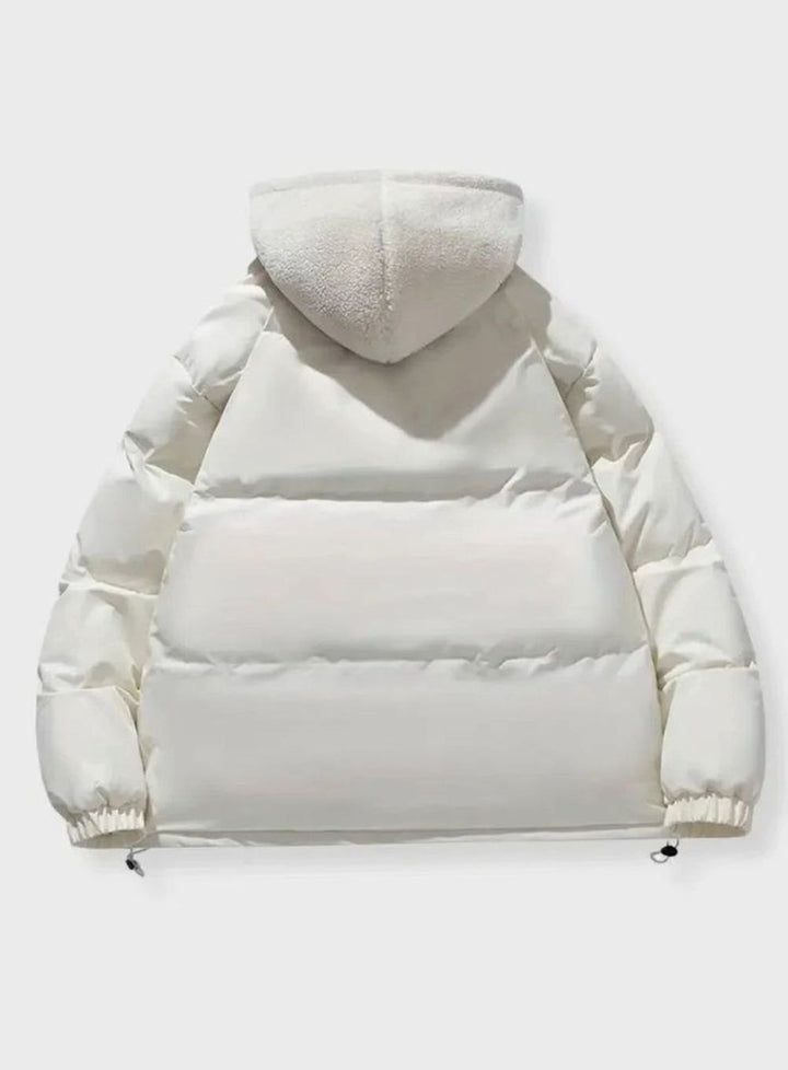 Women's Hooded Quilted Puffer Coat Fleece-Lined Winter Jacket