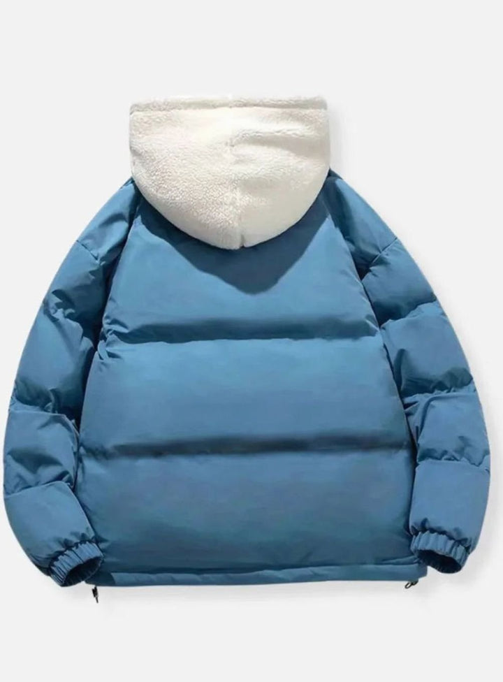 Women's Hooded Quilted Puffer Coat Fleece-Lined Winter Jacket