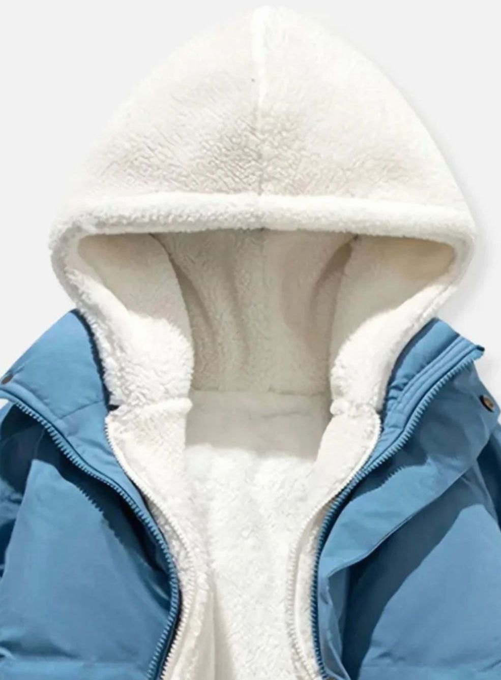 Women's Hooded Quilted Puffer Coat Fleece-Lined Winter Jacket
