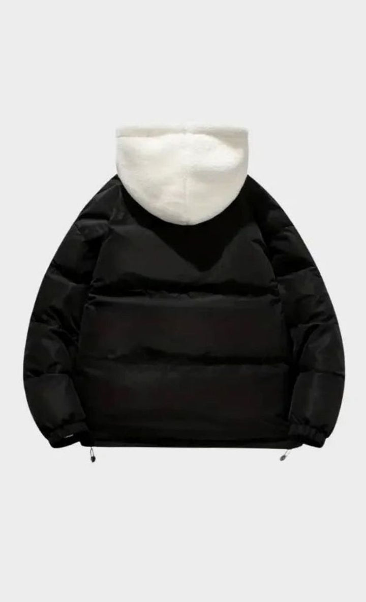 Women's Hooded Quilted Puffer Coat Fleece-Lined Winter Jacket