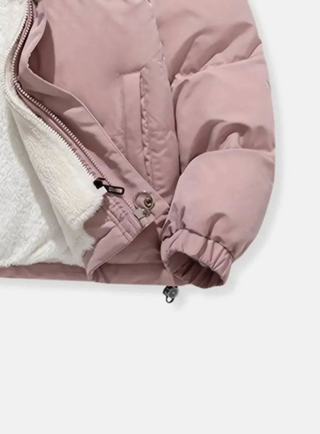 Women's Hooded Quilted Puffer Coat Fleece-Lined Winter Jacket