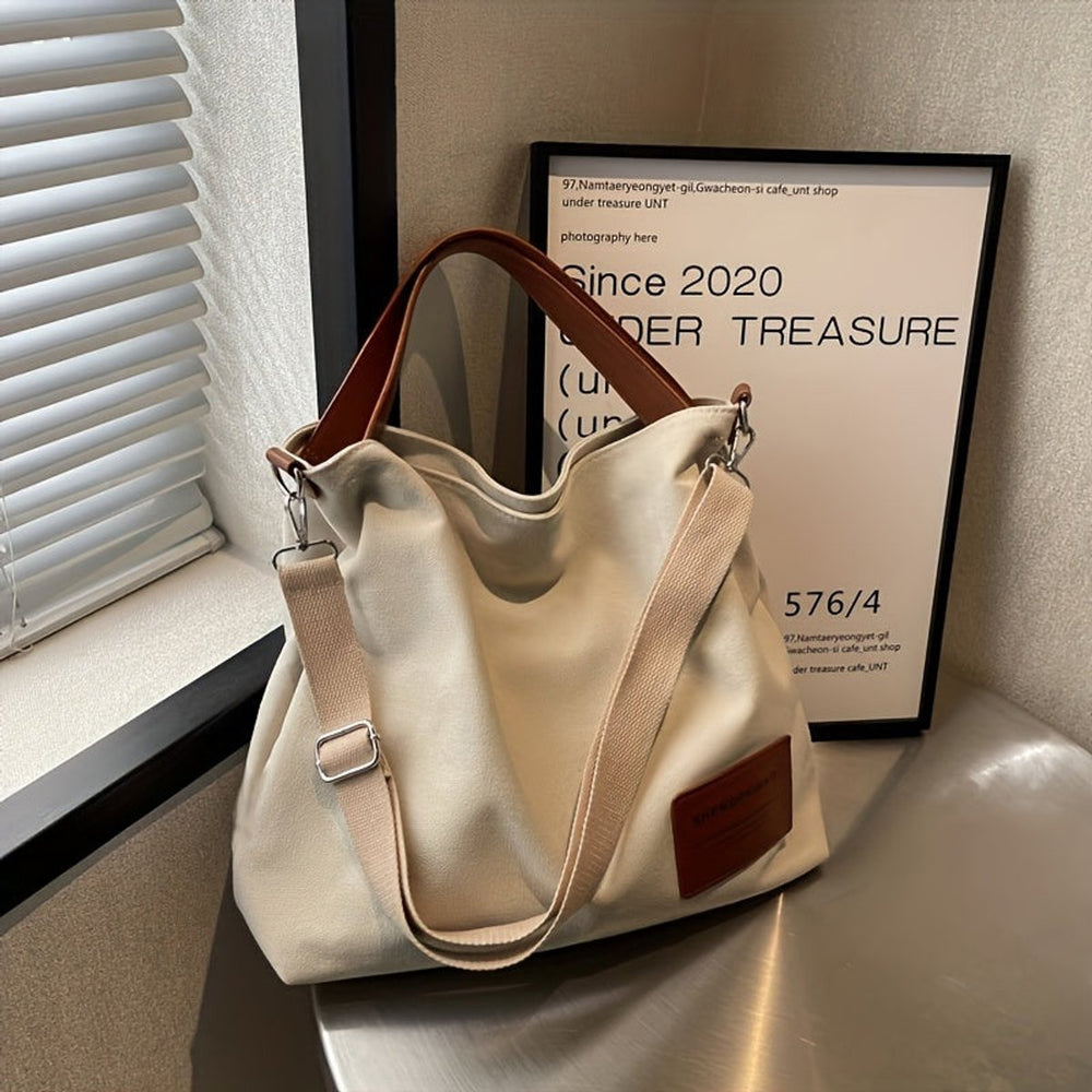 Women's Large Canvas Tote Bag Adjustable Shoulder Strap