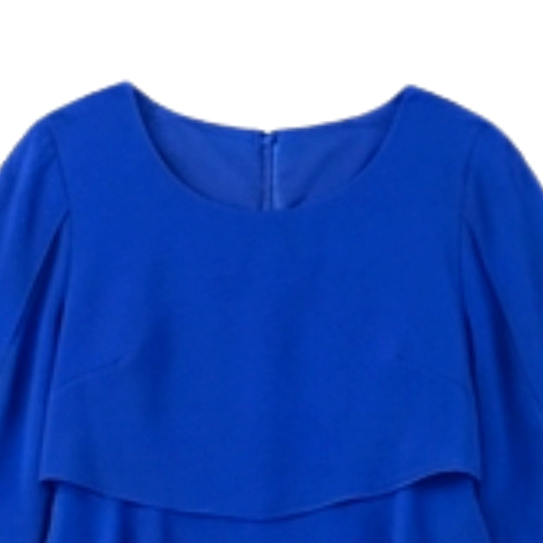 Women's Layered Ruffle Midi Dress Flutter Sleeve Chiffon