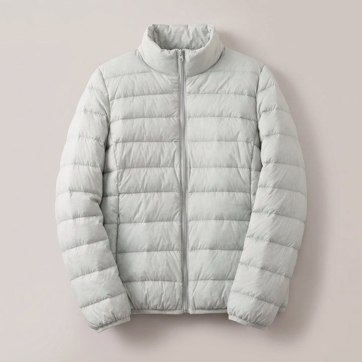Women's Lightweight Down-Fill Stand-Collar Quilted Jacket - Light Green