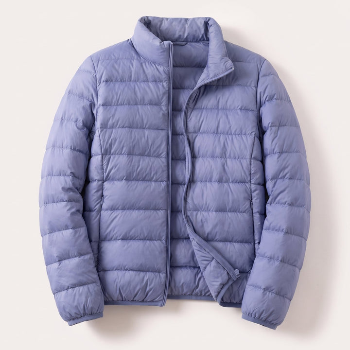 Women's Lightweight Down-Fill Stand-Collar Quilted Jacket - Blue