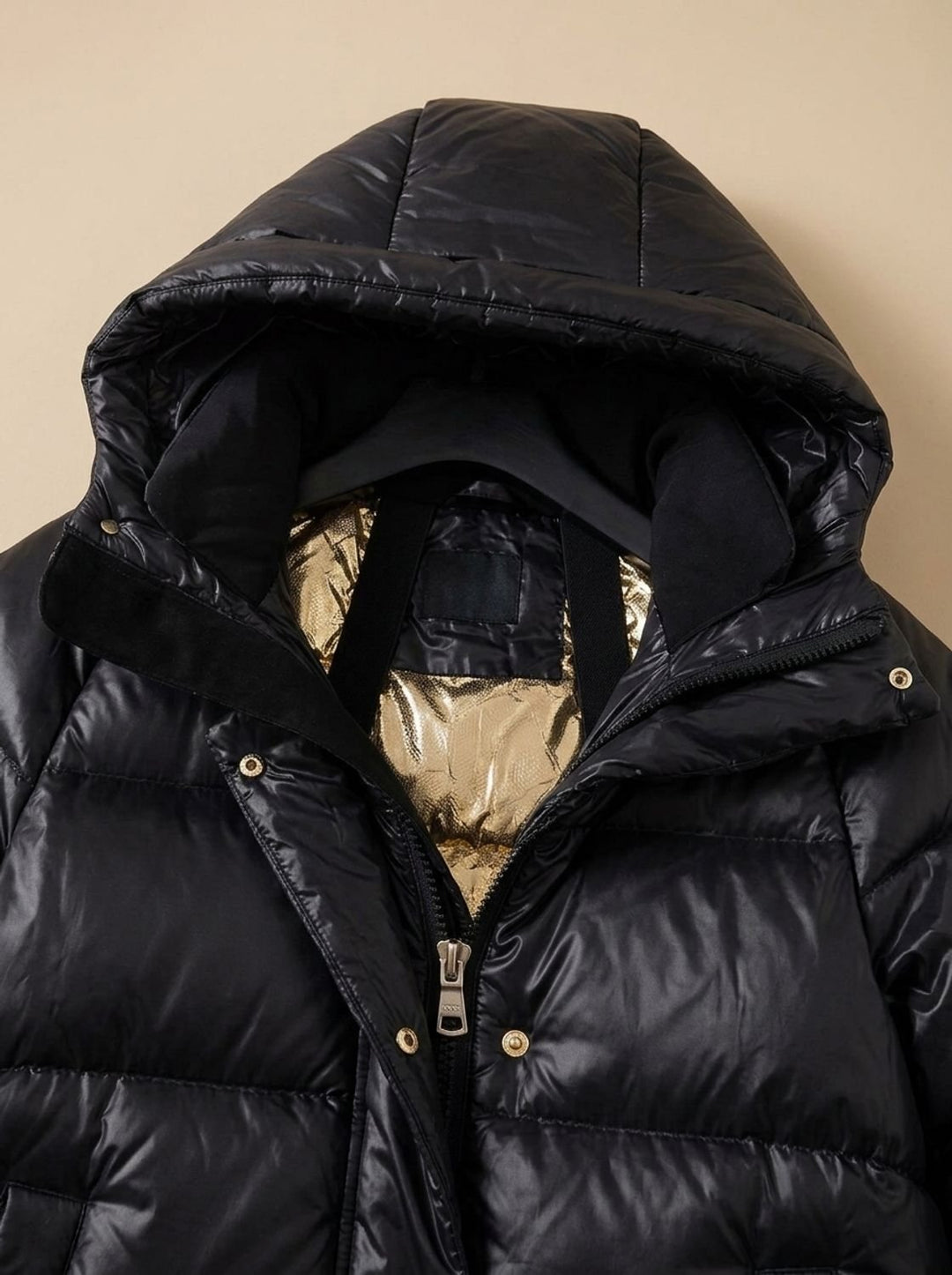 Women's Longline Quilted Hooded Puffer Jacket