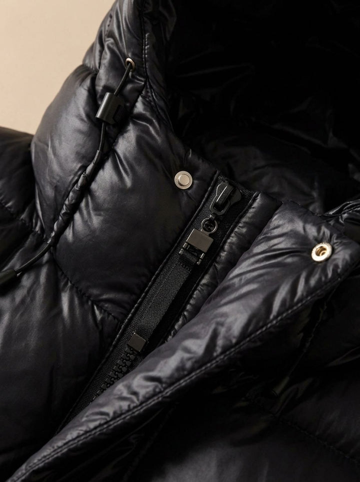 Women's Longline Quilted Hooded Puffer Jacket
