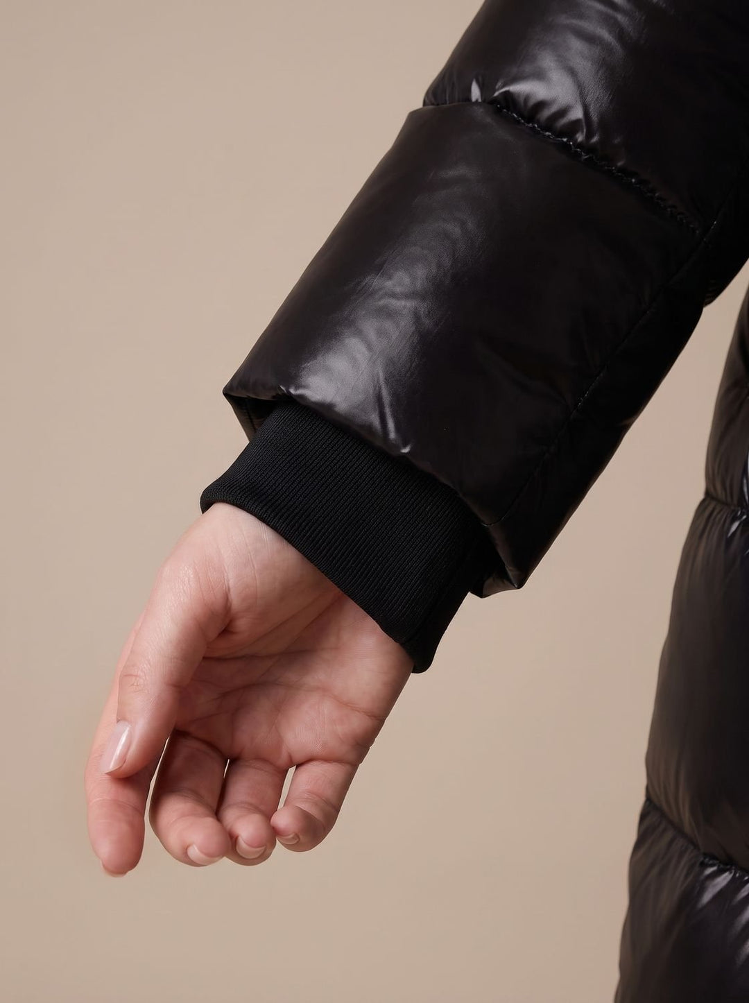 Women's Longline Quilted Hooded Puffer Jacket