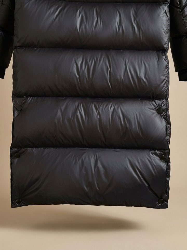 Women's Longline Quilted Hooded Puffer Jacket