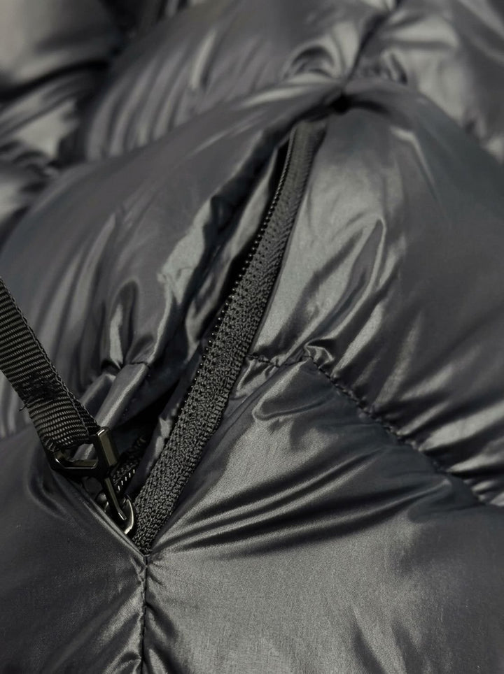 Women's Longline Quilted Hooded Puffer Jacket