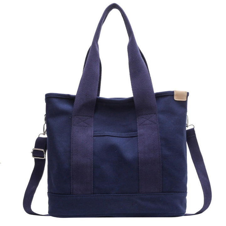 Women's Multifunction Crossbody Canvas Tote Bag Adjustable Strap - Blue