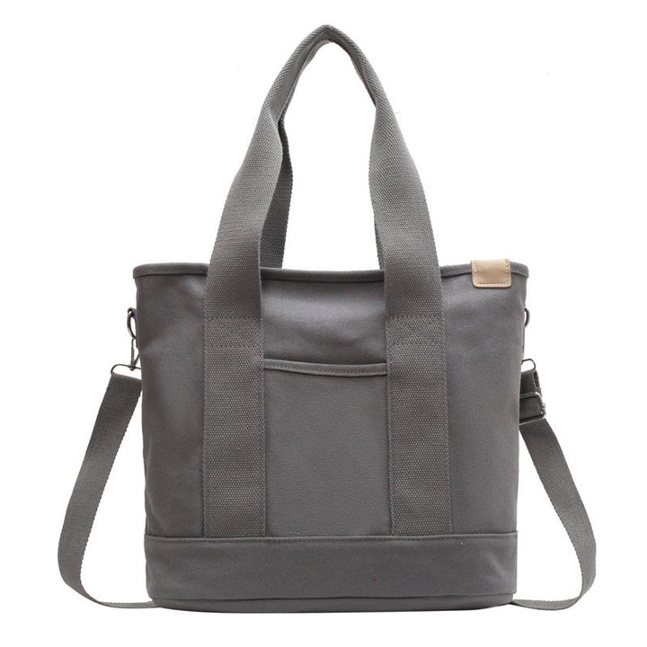 Women's Multifunction Crossbody Canvas Tote Bag Adjustable Strap - Gray