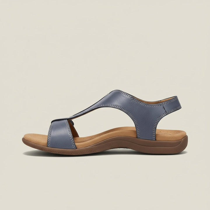 Women's Open-Toe Hook-Loop Comfortable Sandals Cushioned T-Strap
